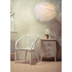 Lucide Goosy Soft - hanglamp - Ø 50 cm x 165 cm - wit