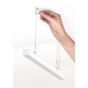 KLUS RG-1 - bevestigingsset inclusief kabel 100cm - wit
