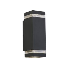 Searchlight Austin - buiten wandlamp - 8 x 24 cm - IP44 - grijs