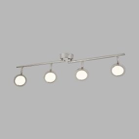 Searchlight Languna - opbouwspot 4L  - 78 x 9 x 17 cm - 4 x 5W dimbare LED incl. - chroom