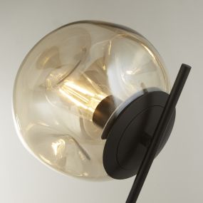 Searchlight Punch - tafellamp - 25 x 57 cm - zwart en champagne