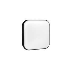Century Italia Simply - wand/plafondlamp - 15 x 6,2 x 15 cm - 16W LED incl. - IP65 - zwart - wit (4000K)