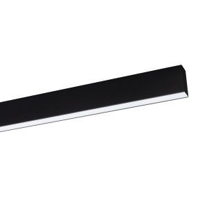 Nova Luce Gent - lineair verlichtingsprofiel - 120 x 3,8 x 7 cm - 40W LED incl. - zwart - warmwitte lichtkleur