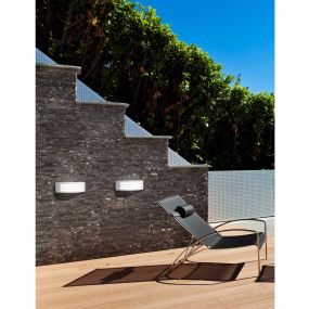 Nova Luce Zenith - buiten wandverlichting - 30,5 x 9 x 10,5 cm - IP44 - wit