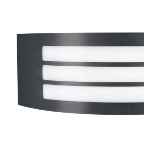 Nova Luce Zenith - buiten wandverlichting - 30,5 x 9 x 10,5 cm - IP44 - donkergrijs