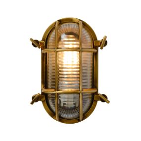 Lucide Dudley - buiten wandverlichting - 14 x 10 x 20 cm - IP65 - mat goud