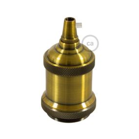 Creative Cables - E27-fitting met cilindervormige kabelhouder - Ø 5 x 7,2 cm - messing