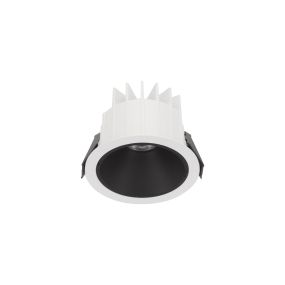 Nova Luce Brady - inbouwspot - Ø 10 x 7,5 cm - Ø 90 mm inbouwmaat - 10W LED incl. - IP67- wit met zwart