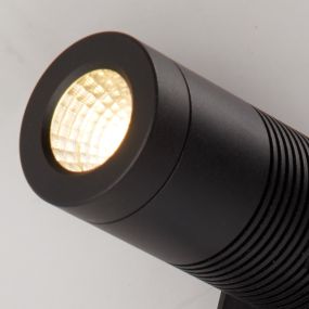 Projectlight Bruno - grondspot op piek - 5,2 x 28,5 cm - 8W LED incl. - 220V/240V - IP67 - mat zwart