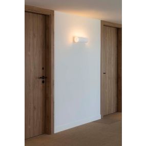 Faro Trama 2L - wandlamp - Ø 11,2 x 32 cm - wit