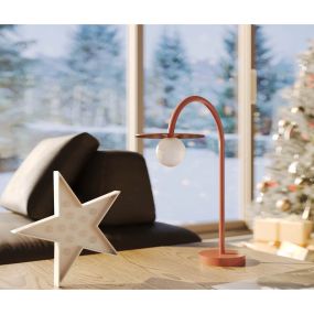 Maxlight Enigma - tafellamp - 39 x 45 cm - 2W LED incl. - rood