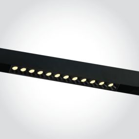 ONE Light magnetisch railsysteem MINI & MIDI - linear - railspot - 24,6 x 2,4 x 2,9 cm - 12W LED incl. - zwart