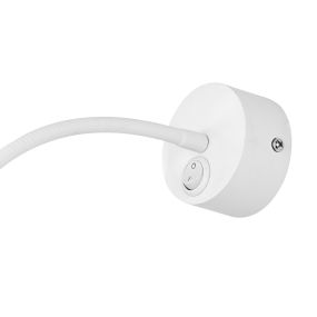 Nova Luce Flex - wandlamp met schakelaar - Ø 7 x 30 cm - 3W LED incl. - wit