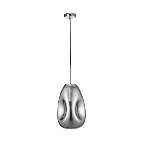 Nova Luce Lava - hanglamp - Ø 22 x 120 cm - chroom