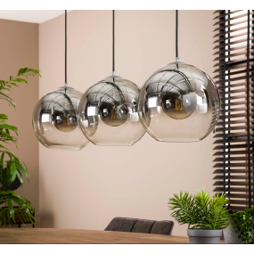 Vico Bubble Shade - hanglamp - 115 x 30 x 150 cm - gerookt glas