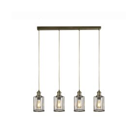 Searchlight Urban - hanglamp - 77 x 12 x 150 cm - antiek messing