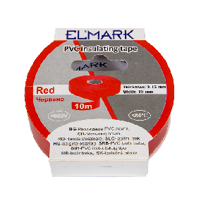 Elmark isolerende PVC tape 19mm - 10 meter lengte - rood