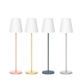 New Garden Lola slim 120 - oplaadbare vloerlamp met zonnepaneel - RGB+W - Ø 26 x 119 cm - 4,6W dimbare LED incl. - IP65 - roségoud