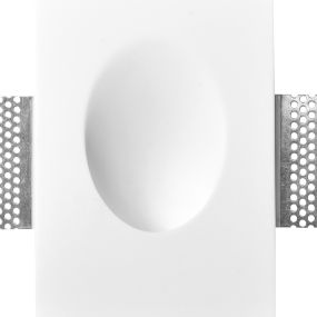 Nova Luce Cirocco - inbouw wandverlichting - 18 x 12 cm - 1W LED incl. - wit gips