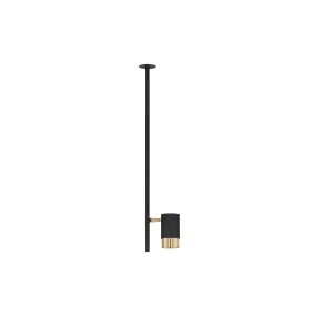 Nova Luce Pongo - inbouwspot - Ø 5,9 x 64,3 cm - Ø 39 mm inbouwmaat - zwart en goud