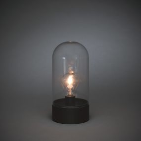 Konstsmide kerstverlichting - lantaarn op batterijen - 13 x 13 x 27 cm - IP44 - transparant