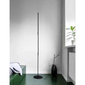 Nova Luce Handy - staanlamp - 171 cm - 25W LED incl. - zand zwart