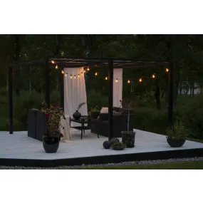 Konstsmide - decoratieve party lichtset met dimfunctie - 9,5m lengte met 10m snoer - 20 LED lampen - 6,8W - IP44 - zwart