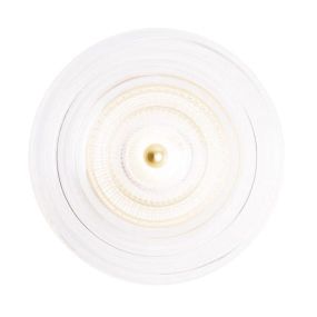 Maxlight Lipari - opbouw wandlamp - Ø 16 x 9,5 cm - 6W LED incl. - geborsteld goud