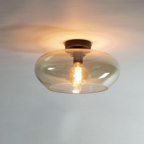 Vico Elevate Glass - plafondlamp - Ø 40 x 22 cm - amber