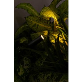 Faro Seth - grondspot op piek - Ø 4 x 8,5 x 28 cm - 6W LED incl. - IP44 - zwart