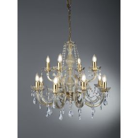 Searchlight Marie Therese - luster - Ø 63 x 120 cm - goud