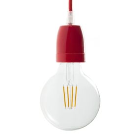 Creative Cables - Porselain E27 lampenhouder - Ø 4,5 x 6 cm - rood