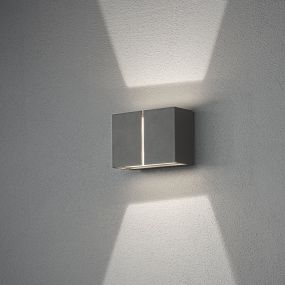 Konstsmide Pavia - wandlamp buiten - 16,5 x 8 x 11,5 cm - 12W LED incl. - IP54 - antraciet