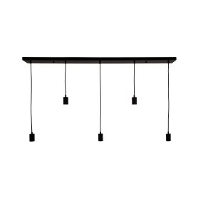 Lichtkoning Ensemble - hanglamp 5L - 130 x 10 x 150 cm - zwart