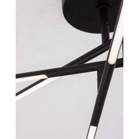 Nova Luce Raccio - plafondverlichting - 84 x 77 x 25,5 cm - 30W dimbare LED incl. - zwart