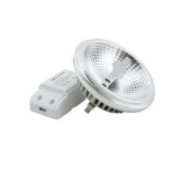 Artdelight Ledspot incl. driver - Ø 11,1 x 7 cm - stralingshoek van 35° - G53 - AR111 - 15W dim to warm led - 3000K tot 2200K - grijs