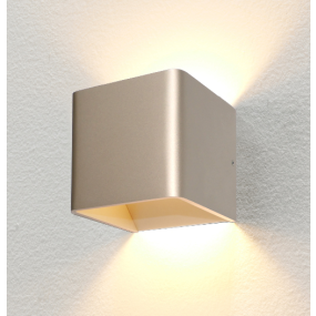 Artdelight Fulda - wandverlichting - 10 x 10 x 10 cm - 6W dimbare LED incl. - champagne