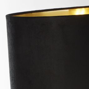 Searchlight Whitby - tafellamp - Ø 40 x 67 cm - antiek messing, goud en zwart