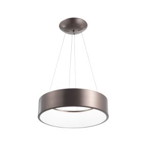 Nova Luce Rando - hanglamp - Ø 45 x 120 cm - 32W dimbare LED incl. - donkergrijs