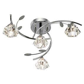 Searchlight Sierra - plafondverlichting - Ø 48 x 18 cm - chroom