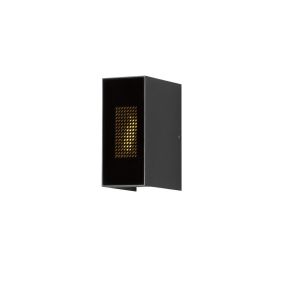 Konstsmide Cremona - wandlamp buiten met 2 regelbare lichtbundels en vlameffect - 8 x 13,5 x 17 cm - 6W LED incl. - IP54 - antraciet