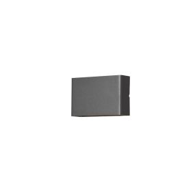 Konstsmide Chieri - wandlamp buiten - 17 x 6 x 11 cm - 8W LED incl. - IP54 - antraciet