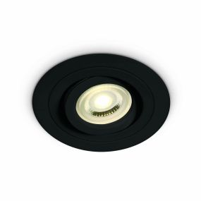 ONE Light Dual Ring Range - inbouwspot - Ø 92 mm, Ø 80 mm inbouwmaat - zwart