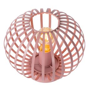 Lucide Merlina - tafellamp - Ø 25,5 x 21 cm - roze