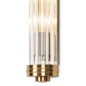 Maxlight Florence - wandverlichting - 9 x 9,5 x 40 cm - messing