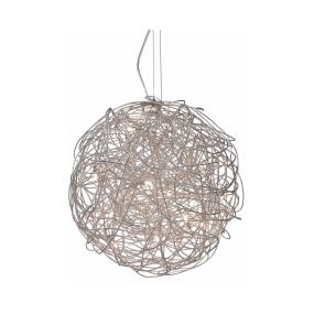 Artdelight Draga - hanglamp - Ø 50 cm - 10 x 14W halogeen incl. - mat staal