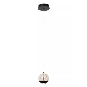 Lucide Sentubal - hanglamp - Ø 14 x 150 cm - 6,3W LED incl. - zwart