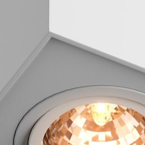 Zuma Line Quadro H - opbouwspot - 9,7 x 9,7 x 12,5 cm - wit