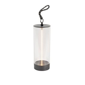 Konstsmide Edison S - tafellamp - 9 x 9 x 24 cm - 1W dimbaar LED incl. - IP54 - antraciet