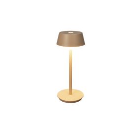 Konstsmide Lyon - draadloze buiten tafellamp met laadstation - Ø12 x 30 cm - 2,5W dimbare LED incl. IP54 - wit